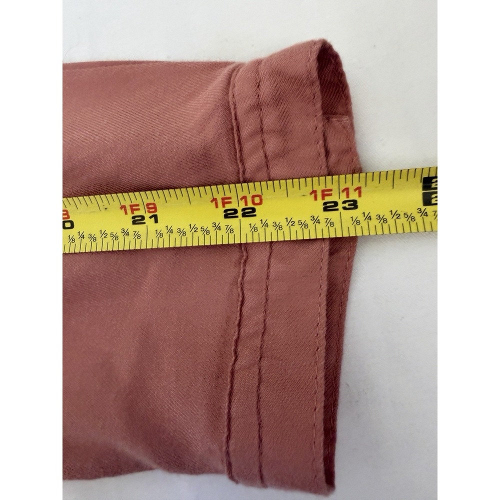 Old Navy Womens XL Dusty Rose Pink Henley Popover Blouse Long Sleeve Top - Picture 15 of 16